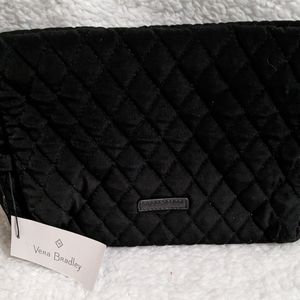 Vera Bradley Large Microfiber Cosmetic Bag in Black - New!